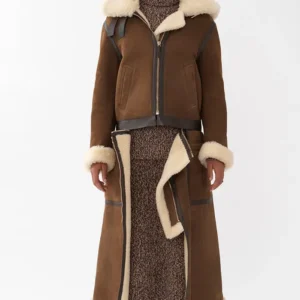 Alisha Dark Brown Jacket with hood