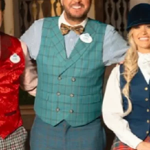 American Idol S23 Luke Bryan Check Blue Stylish Vest