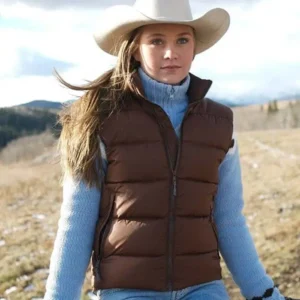 Amy Fleming Heartland Brown Vest
