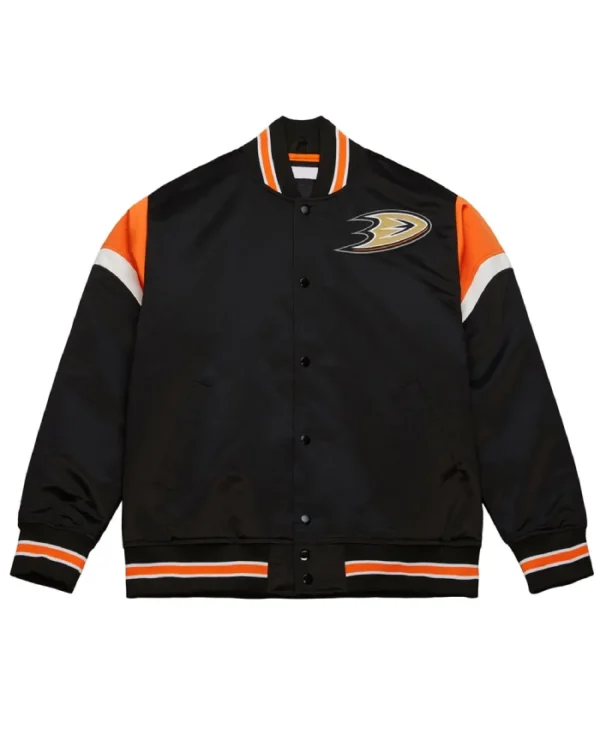 Anaheim Ducks Heavyweight Satin Varsity Jacket