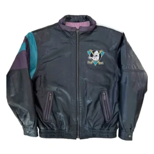 Anaheim Ducks Leather Bomber Jacket