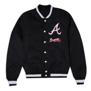 Atlanta Braves Logo Select Black Varsity Jacket