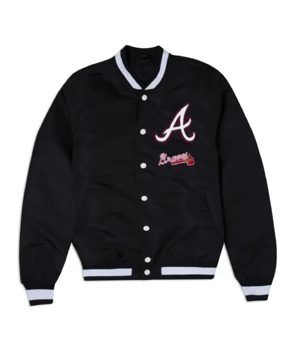 Atlanta Braves Logo Select Black Varsity Jacket
