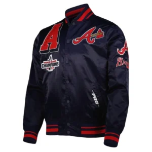 Atlanta Braves Mash Up Navy Bomber Jacket