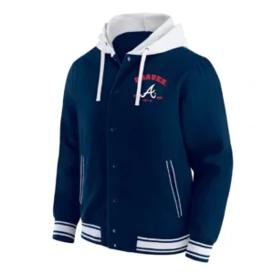 Atlanta Braves Navy Hooded Jacket