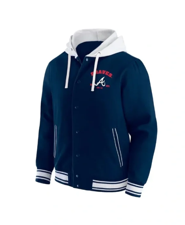 Atlanta Braves Navy Hooded Jacket