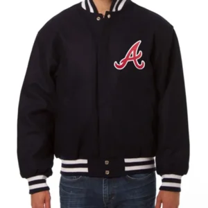 Atlanta Braves Navy Wool Jacket