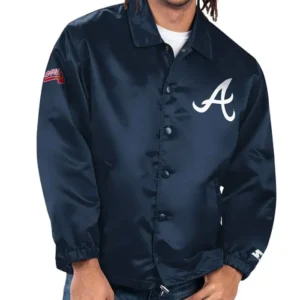 Atlanta Braves Option Route Coaches Varsity Jacket