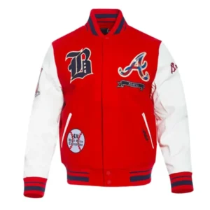 Atlanta Braves Prep Wool And Leather Jacket