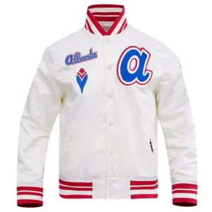Atlanta Braves Retro Classic Rib White Jacket