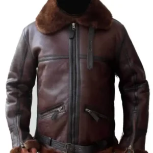 Bennett Reddish Sheepskin Leather Jacket