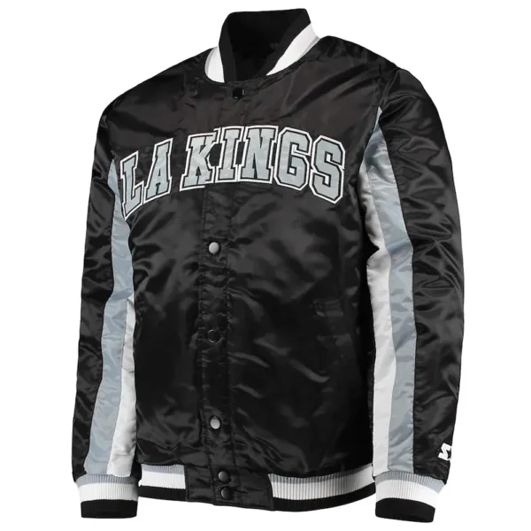 Black-Gray Los Angeles Kings The Ace Varsity Jacket