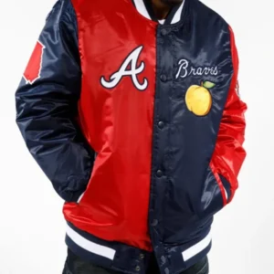 Black Label Atlanta Braves Satin Varsity Jacket