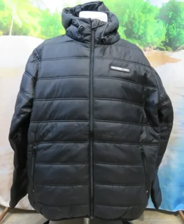 Black Puffy Cleveland Cavaliers Cavs Oversized Bomber Jacket