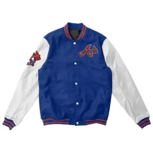 Blue And White Atlanta Braves Jacket