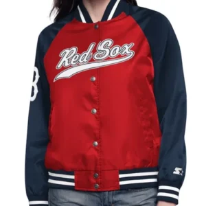 Boston Red Sox Home Run Varsity Satin Jacket