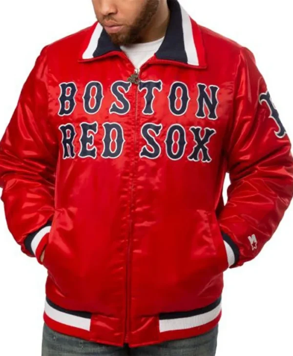 Boston Red Sox Varsity Satin Varsity Jacket