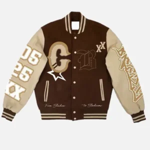 Breezy Bowl XX Brown And Beige Letterman Stylish Varsity Jacket