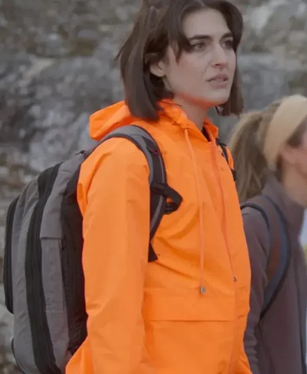 Buy Now Alexis Round the Orange Hooded Jacket For Unisex
