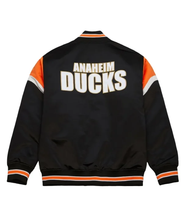 Buy Now Anaheim Ducks Heavyweight Satin Varsity Jacket For Unisex