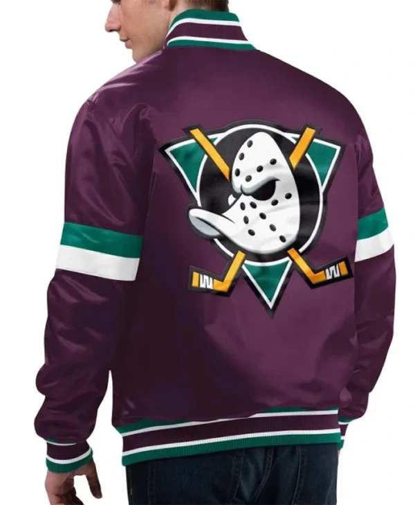 Buy Now Anaheim Ducks Home Game Purple Varsity Jacket For Unisex