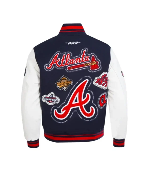 Buy Now Atlanta Braves Diy Pick Stitch Classic Rib Jacket  For Unisex
