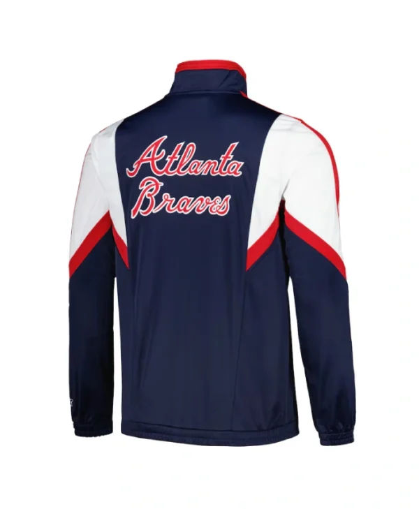 Buy Now Atlanta Braves Lead Runner Navy Full-Zip Bomber Jacket For Unisex