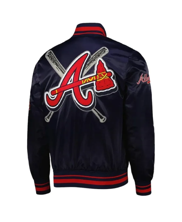 Buy Now Atlanta Braves Mash Up Navy Bomber Jacket For Unisex