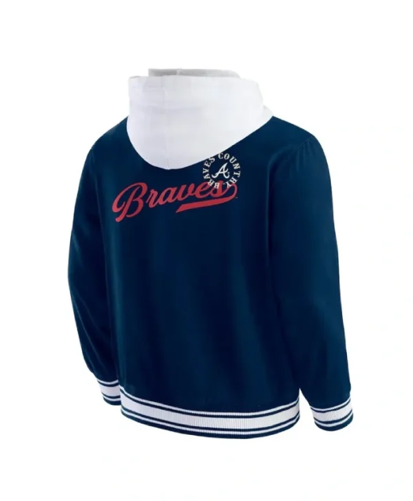 Buy Now Atlanta Braves Navy Hooded Jacket For Unisex