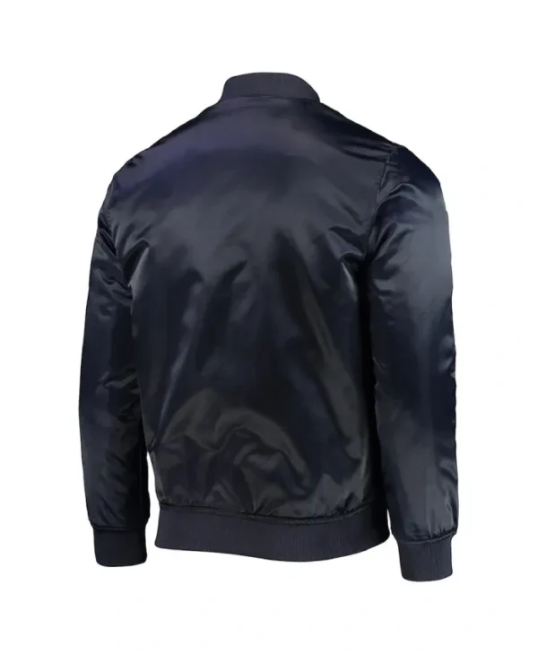 Buy Now Boston Red Sox Wordmark Navy Satin Varsity Jacket For Unisex