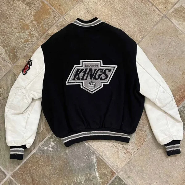 Buy Now Campbell LA Kings Black and White Varsity Jacket For Unisex 