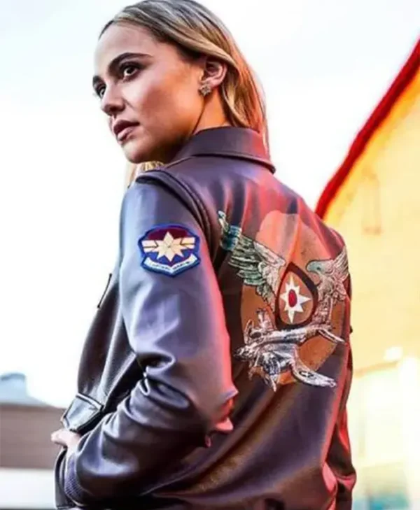 Buy Now Carol Captain Marvel Brown Bomber Jacket For Unisex2