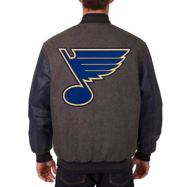 Buy Now Charcoal and Navy St. Louis Blues Jacket For Unisex