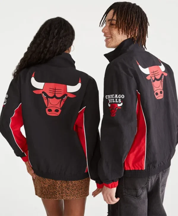 Buy Now Chicago Bulls Black and Red Full-Zip Jacket For Unisex