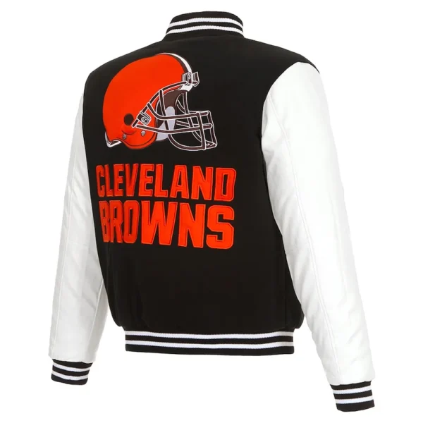 Buy Now Cleveland Browns Black and White Jacket For Unisex