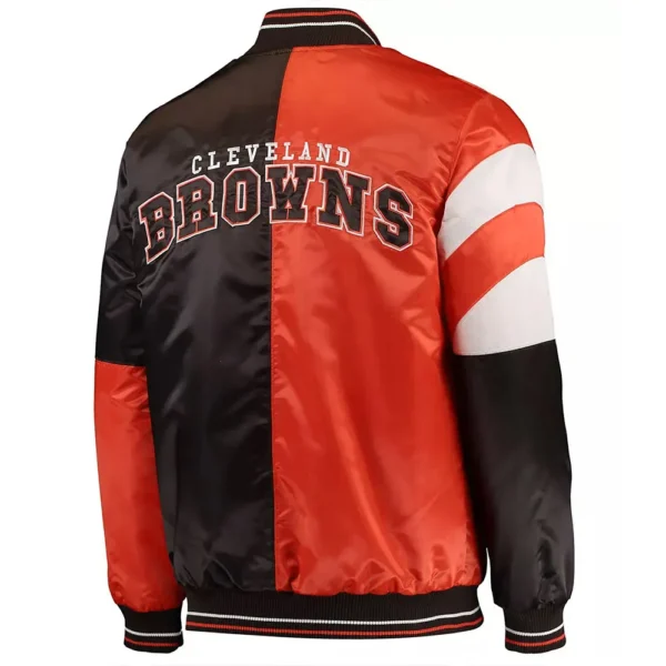 Buy Now Cleveland Browns Leader Varsity Satin Jacket For Unisex