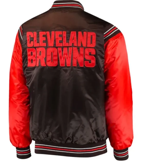 Cleveland Browns Varsity Red and Black Jacket - Image 2