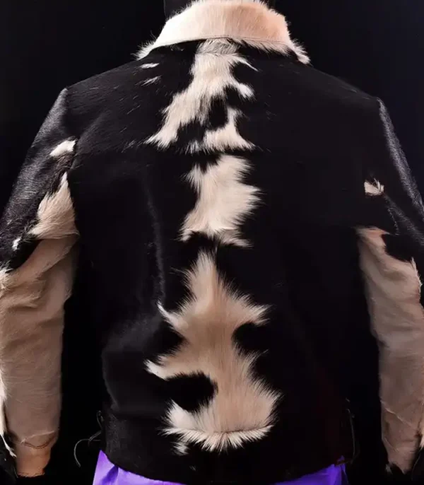 Buy Now Cowhide Black And White Fur Leather Jacket For Unisex