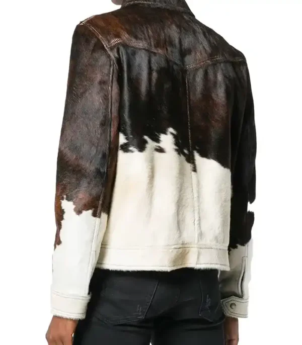 Buy Now Cowhide Multicolor Stylish Fur Jacket