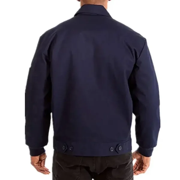 Buy Now Edmonton Oilers Workwear Navy Cotton Bomber Jacket For Unisex