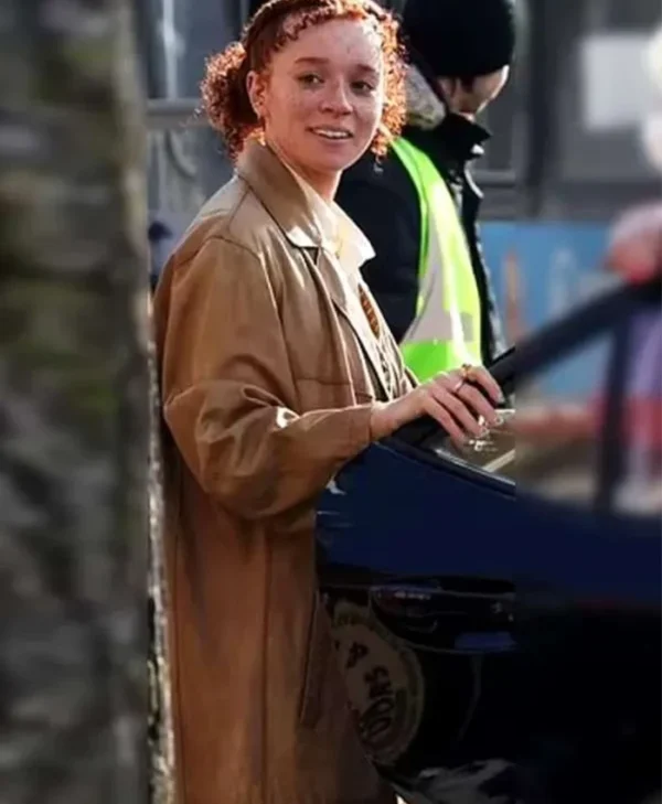Erin Kellyman Eleanor the Great Leather Coat - Image 2