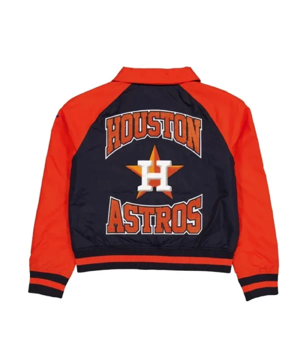 Houston Astros Navy and Red Throwback Varsity Jacket - Image 2