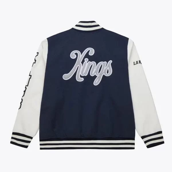 LA Kings Navy and White Fleece Jacket - Image 2