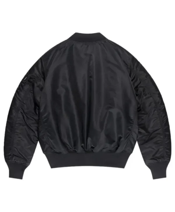 Buy Now Men’s Manston Black Satin Stylish Bomber Jacket