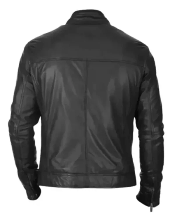 Buy Now Men’s Stylish Lambskin Black Unique Leather Jacket