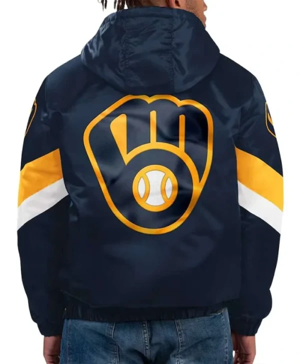 Buy Now Milwaukee Brewers Force Play II Hoodie Half-Zip Navy Blue Jacket For Unisex