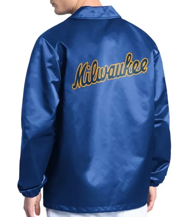 Buy Now Milwaukee Brewers Point Man Coaches Royal Jacket For Unisex