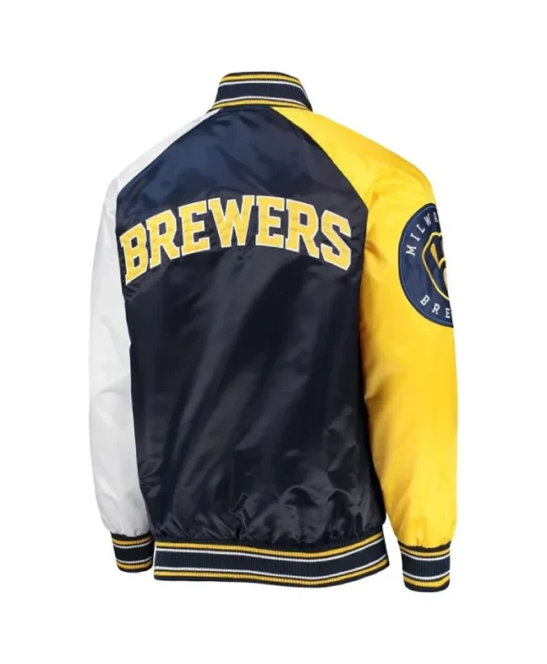 Buy Now Milwaukee Brewers Reliever Full-Snap Varsity Jacket For Unisex