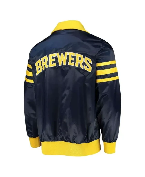 Buy Now Milwaukee Brewers The Captain II Navy Bomber Jacket For Unisex