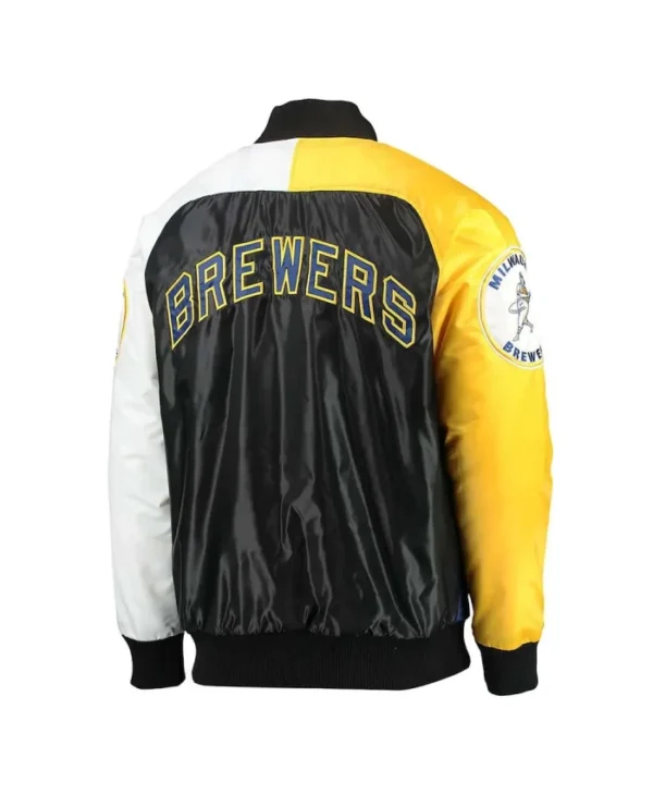 Milwaukee Brewers Tri-Color Varsity Jacket - Image 2